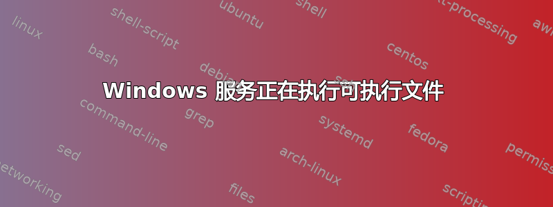 Windows 服务正在执行可执行文件