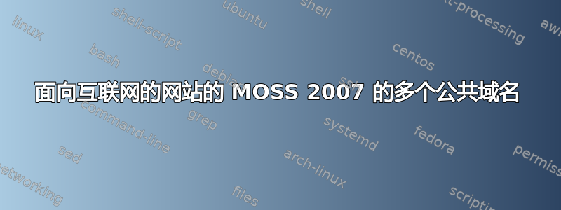 面向互联网的网站的 MOSS 2007 的多个公共域名