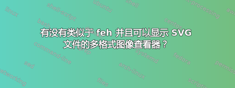 有没有类似于 feh 并且可以显示 SVG 文件的多格式图像查看器？