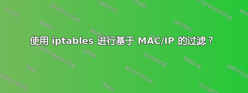 使用 iptables 进行基于 MAC/IP 的过滤？