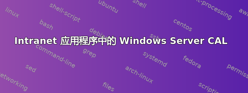 Intranet 应用程序中的 Windows Server CAL 