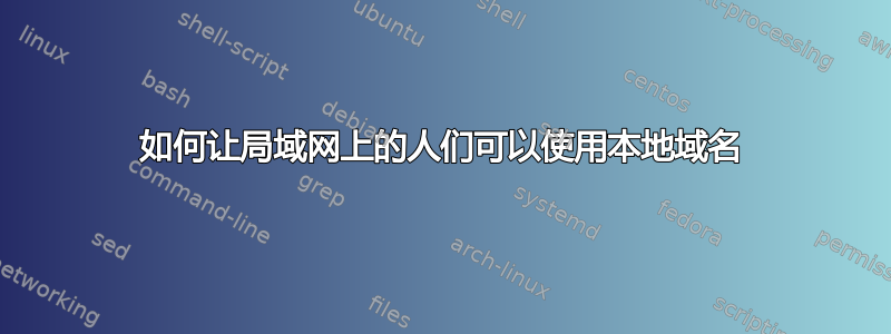 如何让局域网上的人们可以使用本地域名