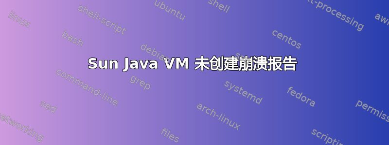 Sun Java VM 未创建崩溃报告