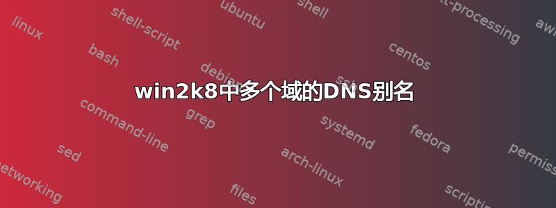 win2k8中多个域的DNS别名