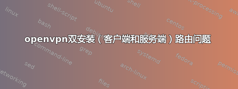 openvpn双安装（客户端和服务端）路由问题