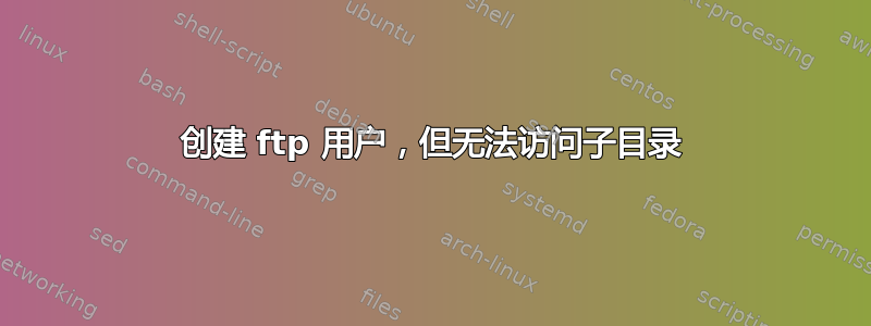 创建 ftp 用户，但无法访问子目录