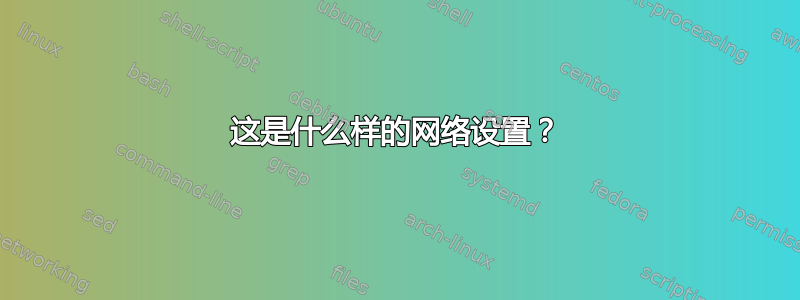 这是什么样的网络设置？