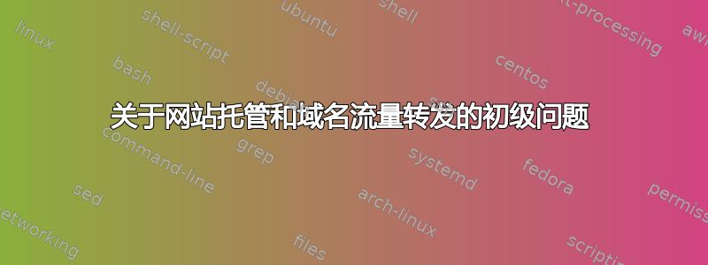 关于网站托管和域名流量转发的初级问题