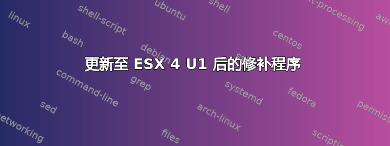 更新至 ESX 4 U1 后的修补程序