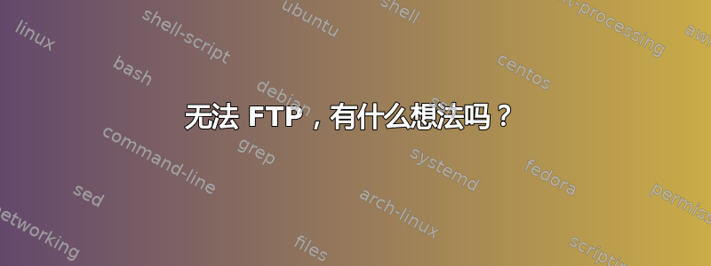 无法 FTP，有什么想法吗？