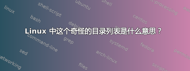 Linux 中这个奇怪的目录列表是什么意思？