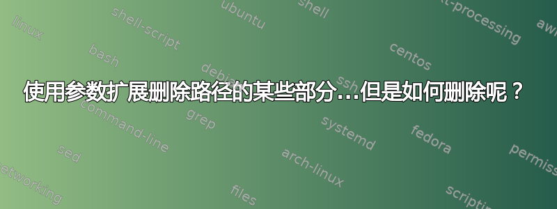 使用参数扩展删除路径的某些部分...但是如何删除呢？