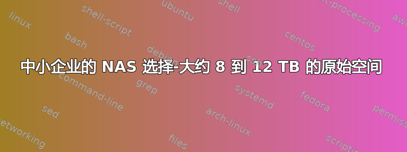 中小企业的 NAS 选择-大约 8 到 12 TB 的原始空间