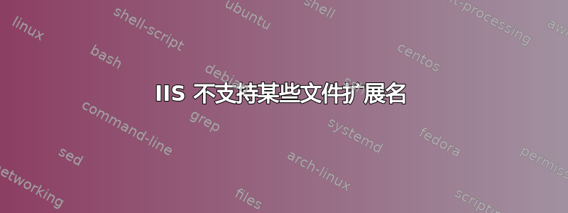 IIS 不支持某些文件扩展名