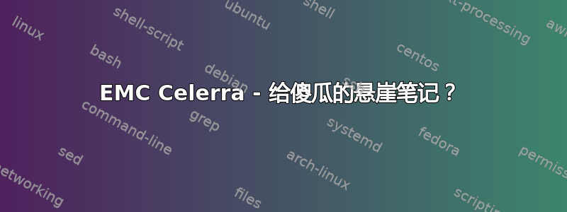 EMC Celerra - 给傻瓜的悬崖笔记？