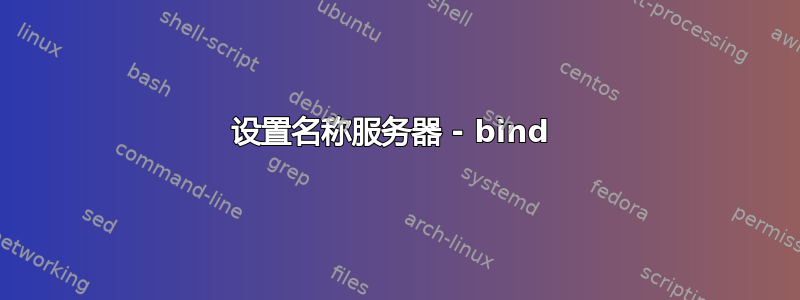 设置名称服务器 - bind 