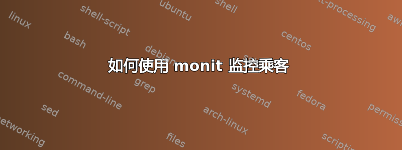 如何使用 monit 监控乘客