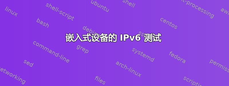 嵌入式设备的 IPv6 测试