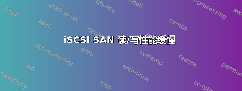 iSCSI SAN 读/写性能缓慢