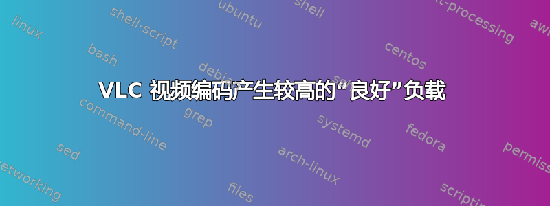 VLC 视频编码产生较高的“良好”负载
