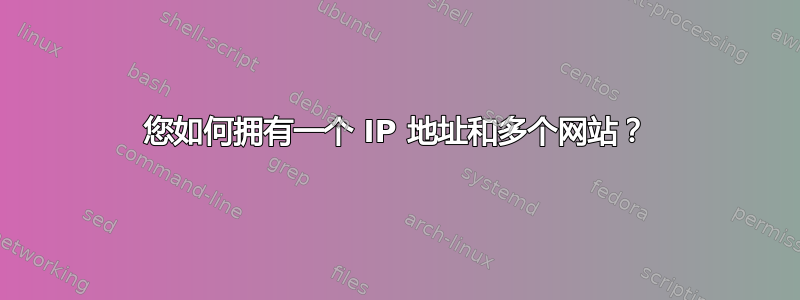 您如何拥有一个 IP 地址和多个网站？