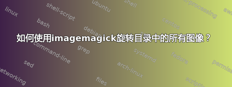 如何使用imagemagick旋转目录中的所有图像？