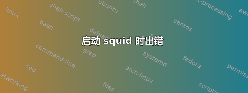 启动 squid 时出错