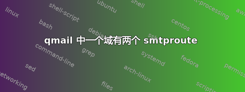 qmail 中一个域有两个 smtproute