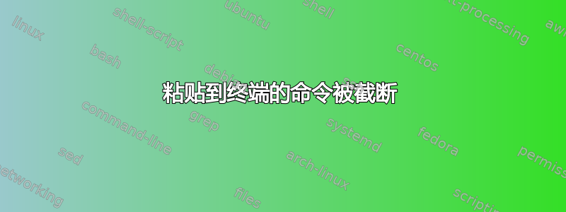 粘贴到终端的命令被截断