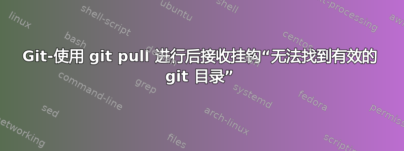 Git-使用 git pull 进行后接收挂钩“无法找到有效的 git 目录”