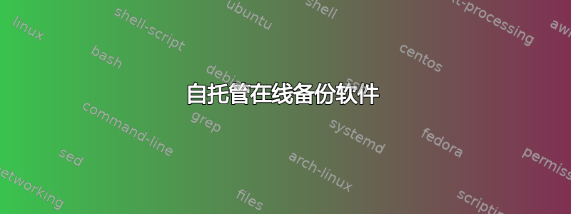 自托管在线备份软件