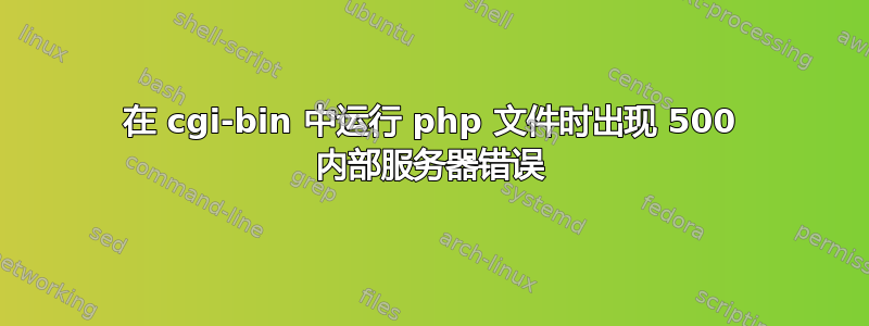 在 cgi-bin 中运行 php 文件时出现 500 内部服务器错误