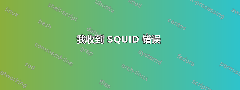 我收到 SQUID 错误