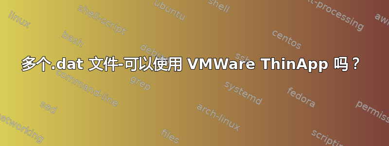 多个.dat 文件-可以使用 VMWare ThinApp 吗？