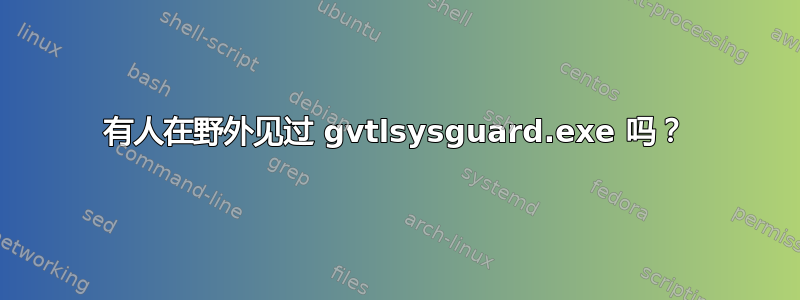 有人在野外见过 gvtlsysguard.exe 吗？