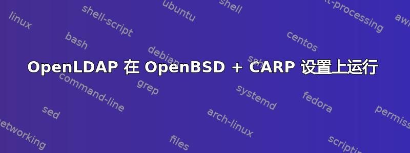 OpenLDAP 在 OpenBSD + CARP 设置上运行