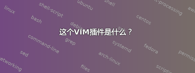 这个VIM插件是什么？