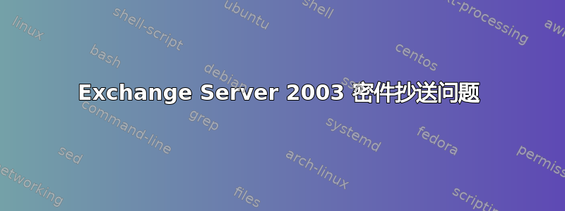 Exchange Server 2003 密件抄送问题