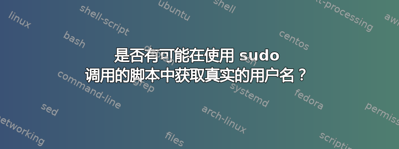 是否有可能在使用 sudo 调用的脚本中获取真实的用户名？