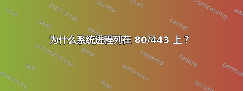 为什么系统进程列在 80/443 上？