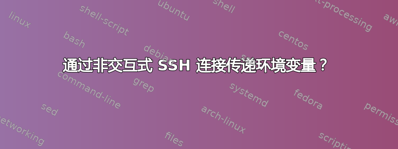 通过非交互式 SSH 连接传递环境变量？