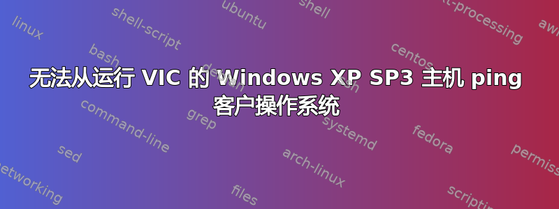 无法从运行 VIC 的 Windows XP SP3 主机 ping 客户操作系统