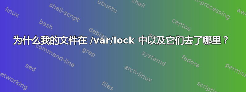 为什么我的文件在 /var/lock 中以及它们去了哪里？