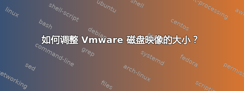 如何调整 Vmware 磁盘映像的大小？