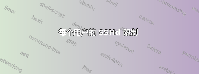 每个用户的 SSHd 限制