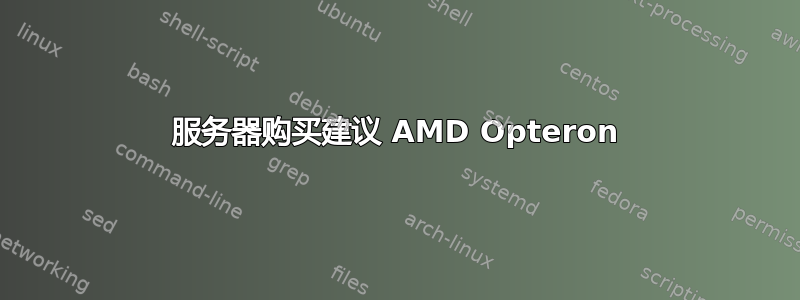 服务器购买建议 AMD Opteron