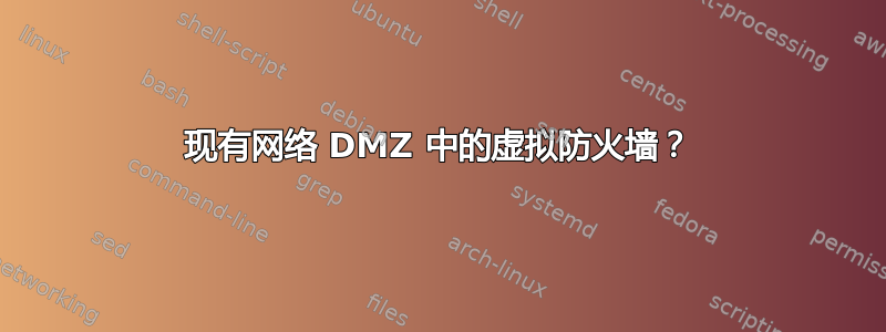 现有网络 DMZ 中的虚拟防火墙？