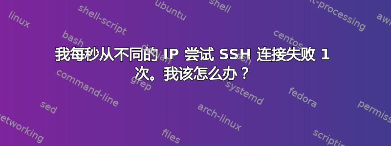 我每秒从不同的 IP 尝试 SSH 连接失败 1 次。我该怎么办？