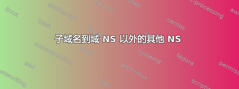 子域名到域 NS 以外的其他 NS