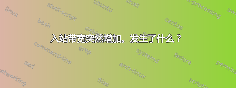 入站带宽突然增加。发生了什么？